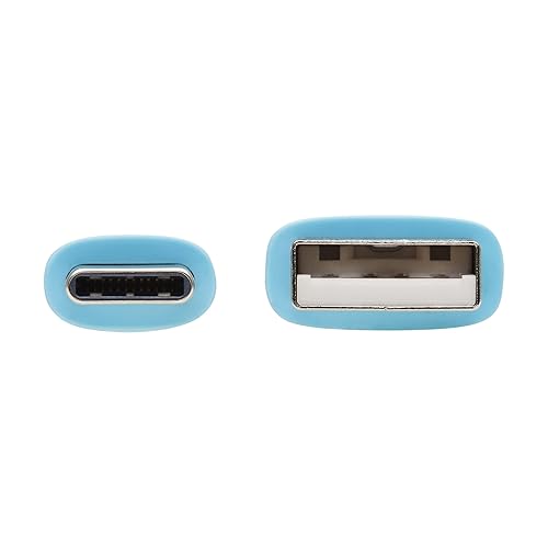 Tripp Lite Safe-IT USB-A to USB-C Charge Cable for iPhone iPad Android & More, Male-to-Male, 60W Charging, Ultra-Flexible, MFi Certified, Light Blue, 6 Feet / 1.8M, 2-Year Warranty (U038AB-006-S-LB)