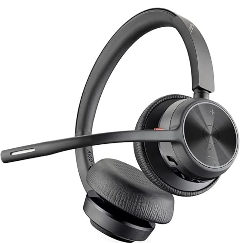 Poly Bluetooth Office Headset - Microsoft Teams Certification - Siri, Google Assistant - Stereo - USB Type C - Wired/Wireless - Bluetooth - 164 ft - 20 Hz - 20 kHz - Over-the-head - Binaural - Ear-cup