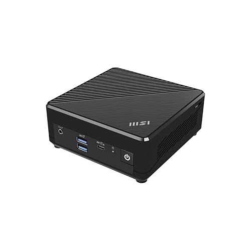 MSI Cubi N ADL Mini PC: Intel Pentium N200, Intel UHD, 4GB Memory, 128GB M.2 SSD, WiFi, Dual Display, Window 11 pro: Black ADL-065US