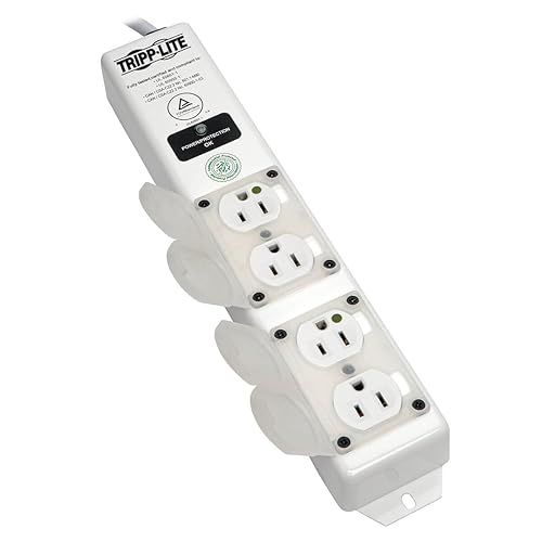 Tripp Lite Medical-Grade Surge Protector Power Strip, 4 Hospital-Grade Outlets, 6' Cord, for Patient-Care Vicinity- UL60601-1 4 Outlets, 6ft Cord