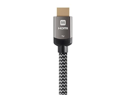 Monoprice Active High Speed HDMI Cable - 30 feet - Gray, 4K @ 60Hz 18Gbps 26AWG YUV 4:2:0 CL3 - Luxe Series 30ft Cable