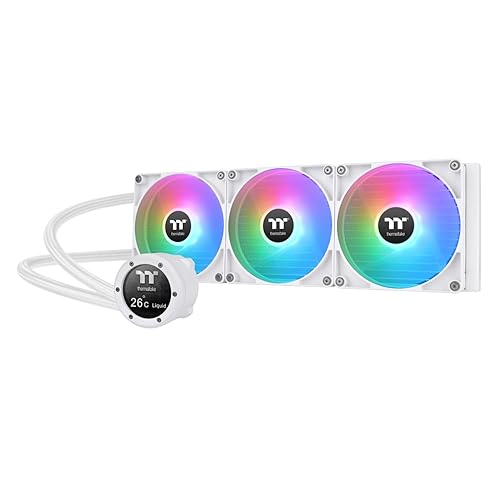 Thermaltake TH420 V2 Ultra ARGB Sync/AlO Liquid Cooler/ARGB Fan 140 * 3/PWM 500~1800rpm/Water Block 2.1 LCD/White, CL-W407-PL14SW-A