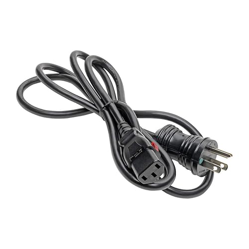 Tripp Lite Hospital-Grade Computer Power Cord (Nema 5-15P to C13), Locking C13 Connector, 10A, 125V, 18AWG, 10 ft. (P006-L10-HG10)