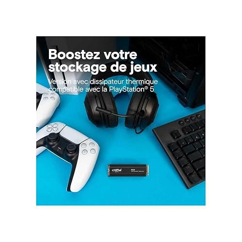 Crucial P310 - SSD - 1TB - Internal - M.2 2280 - PCIe 4.0 x4 (NVMe) - Integrated Heatsink