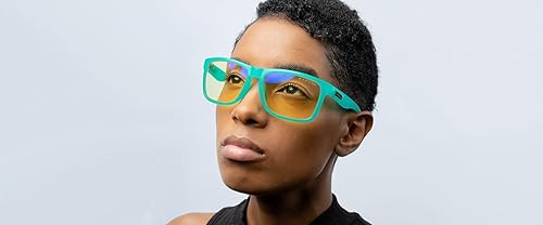 Gunnar - Premium Premium Gaming and Computer Glasses - Blocks 65% - 98% Blue Light - Intercept Amber Tint Emerald Green