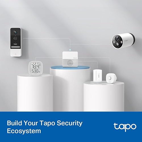 TP-Link Tapo Smart Hub with Built-in Alarm & Chime, Requires 2.4GHz Wi-Fi, Reliable Long-Range Connections w/Tapo Camera, Doorbell and Sensors, Ultra-Low Power Wireless Protocol (Tapo H200)