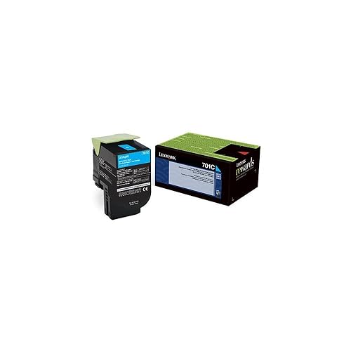 Lexmark Cyan Return Program Toner Cartridge for US Government, 1000 Yield (70C00CG)