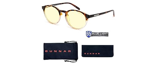 GUNNAR - Premium Gaming and Computer Glasses - Blocks 35% Blue Light - Attaché, Tortoise/Rose Fade, Clear Tint