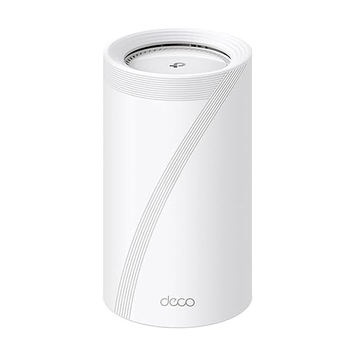 TP-Link Deco BE22000 Tri-Band WiFi 7 Mesh System (Deco BE85) - 12-Stream 22 Gbps, 2× 10G + 2× 2.5G Ports Wired Backhaul, 8× High-Gain Antennas, VPN, AI-Roaming, 4×4 MU-MIMO, HomeShield (1-Pack)