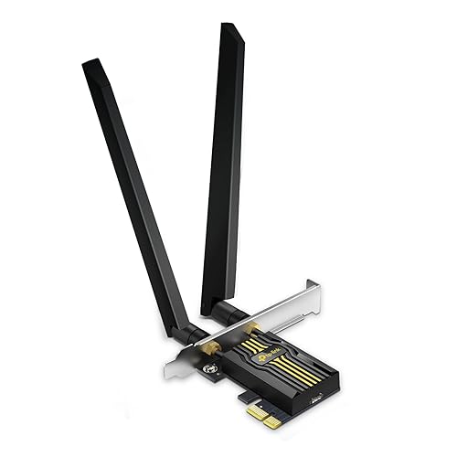 TP-Link Wi-Fi 7 BE6500 PCIe WiFi Card for Desktop PC (Archer TBE400E) - Bluetooth 5.4, WPA3,Tri-Band 2882 Mbps,Multi-Directional Antennas, and USB Drive for Fast Installation (Windows 11 Only)