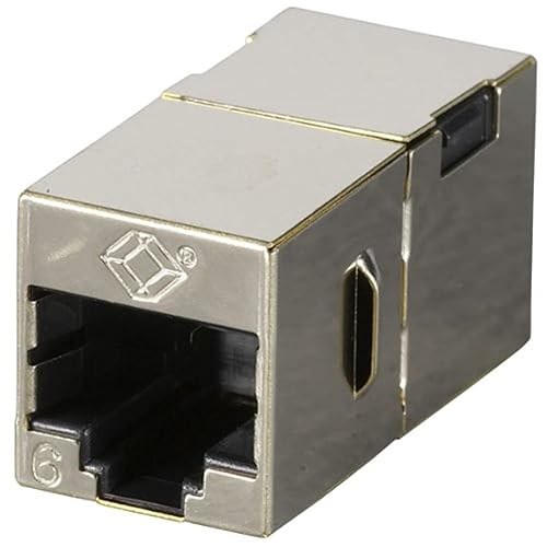 Black Box CAT6 Coupler - Shielded, Straight-Pin, Office Silver, 10-Pack - 10 Pack - 1 x RJ-45 Female Network - 1 x RJ-45 Female Network - Gold, Nickel Contact - Office Silver - TAA Compliant