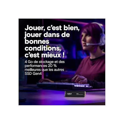 Crucial P310 - SSD - 1TB - Internal - M.2 2280 - PCIe 4.0 x4 (NVMe) - Integrated Heatsink