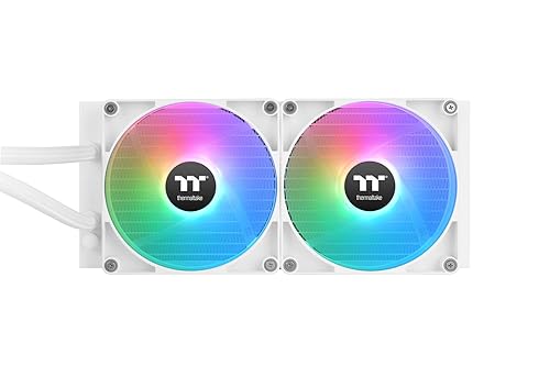 Thermaltake TH280 V2 ARGB Sync/AlO Liquid Cooler/Fan 140mm*2/PWM 500~1800 RPM/Mirror Waterblock/MB ARGB Sync Control/White, CL-W377-PL14SW-A