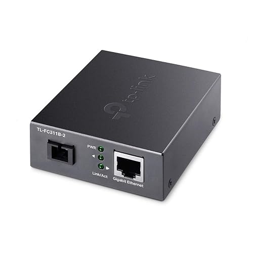 TP-Link TL-FC311B-2 | Gigabit WDM SFP to RJ45 Fiber Media Converter | Fiber to Ethernet Converter | 10/100/1000Mbps RJ45 Port to 1000Base-LX Single-Mode Fiber