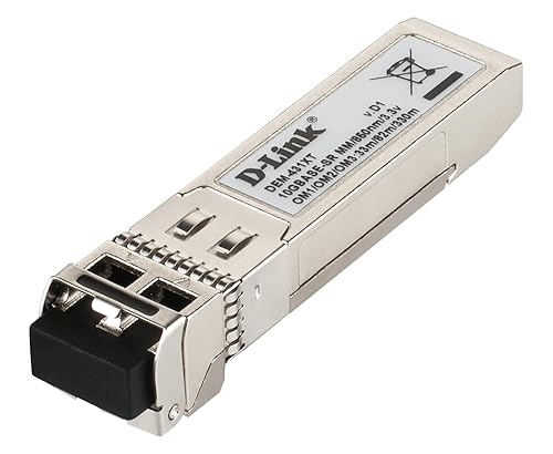 D-Link 10GBASE-SR Multi-Mode SFP+ Optical Transceiver Module, up to 550m (DEM-431XT) Multi-Mode Transceiver