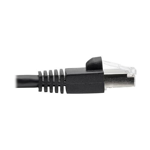 Tripp Lite Cat6a Snagless Shielded STP Patch Cable 10G-Certified, PoE, Black M/M 10ft 10' (N262-010-BK) Black 10 Feet STP
