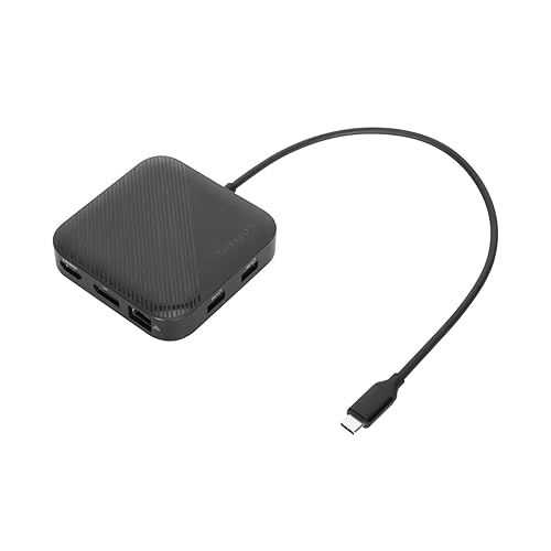 Targus USB4 Dual Video 4K Docking Station with 85W PD Pass-Thru - Expand Your HDMI, USB, and Ethernet Connections On-The-Go (DOCK425GLZ)