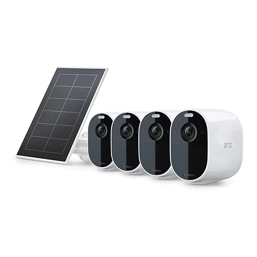 Arlo Essential Spotlight Camera + Solar Panel (4 Cameras + 1 Solar Panel)