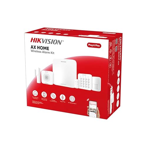 Hikvision AX Home Wireless Alarm System Kit | Motion Sensors & Remote Control – Easy DIY Security, Smartphone Access