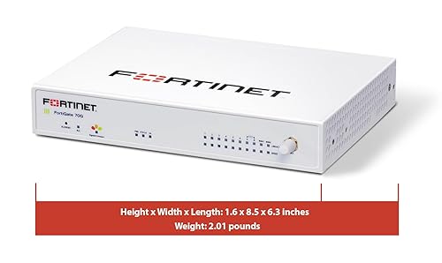 Fortinet FortiGate-70G Firewall for Branch and Small Offices with 3-Year FortiGuard AI-Powered Unified Threat Protection Services (FG-70G-BDL-950-36) 3 Year UTP Protection
