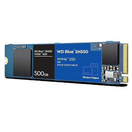 WD Blue SN550 500GB M.2 NVMe Interface PCIe 3.0 X4, Up To 2400MB/s, Internal Solid State Drive With 3D TLC NAND (WDS500G2B0C)