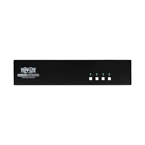 Tripp Lite Secure KVM Switch, 4-Port Dual-Head HDMI, United States Government NIAP-Certified PP4.0 Security, 4K @ 60Hz Quality, TAA Compliant, 3-Year Warranty (B002-H2A4-N4) HDMI 4-Port Dual-Head
