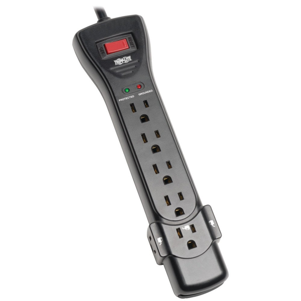 Tripp Lite Protect It! Surge Protector, 7 Outlets, 7 Ft Cord, 2160 Joules, Black