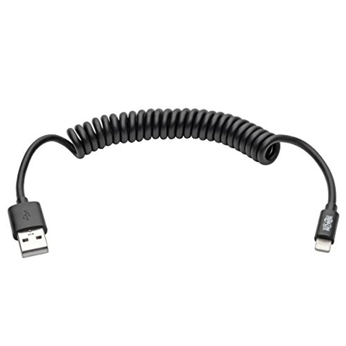 Tripp Lite 4ft Lightning Coiled Charge Cable Black (M100004COILBK)