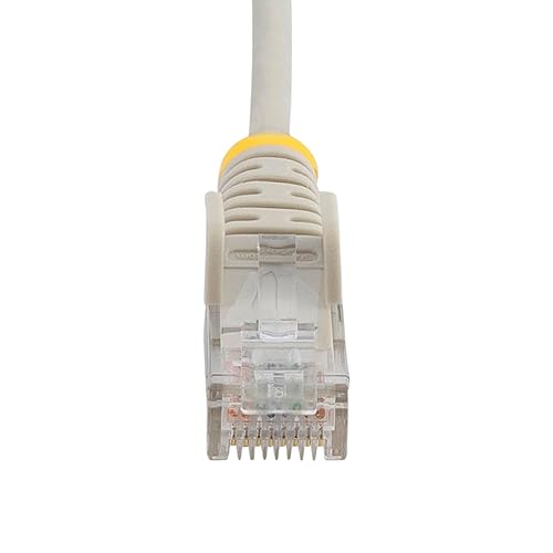 StarTech.com 4ft Gray Slim CAT6 Ethernet Cable, Snagless RJ45, LSZH, 28AWG Pure Bare Copper, Slim Network Patch Cable/Cord