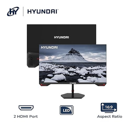 HYUNDAI 27” Gaming Monitor, IPS 2560x1440p, 180Hz, 1ms(MPRT), LED Monitor Ultra-Thin, HDMI X2 /DP - Black