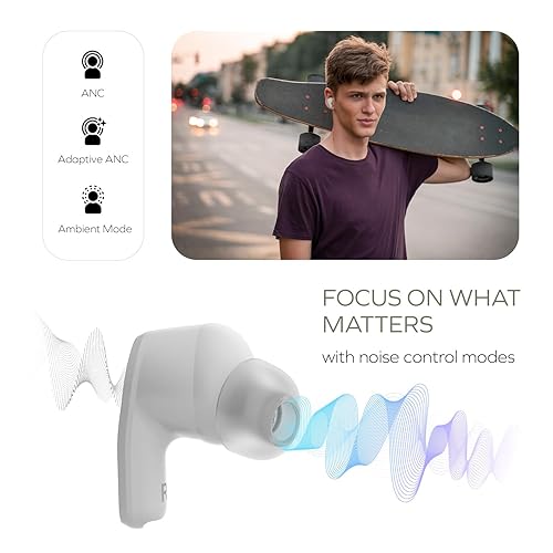 Creative Zen Air SXFI Lightweight True Wireless Sweatproof In-ears with Active Noise Cancellation, Ambient Mode, Bluetooth 5.3, IPX5, Up to 39 Hours Battery Life