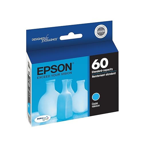 Epson 60 DURABrite Ultra Standard Capacity Ink Cartridge, Cyan (T060220)