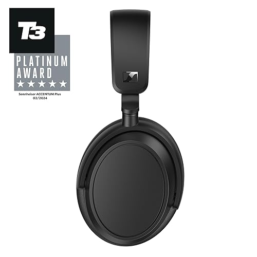 Sennheiser ACCENTUM Plus Wireless Bluetooth Headphones - Quick-Charge Feature, 50-Hr Battery Playtime, Adaptive Hybrid ANC, Sound Personalization, Touch Controls – Black