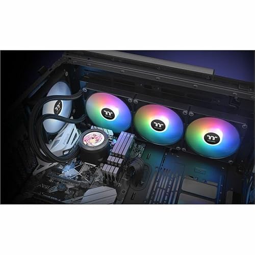 Thermaltake TH420 V2 Ultra ARGB Sync/AlO Liquid Cooler/ARGB Fan 140 * 3/PWM 500~1800rpm/Water Block 2.1 LCD/Black, CL-W386-PL14SW-A LCD 420mm Black