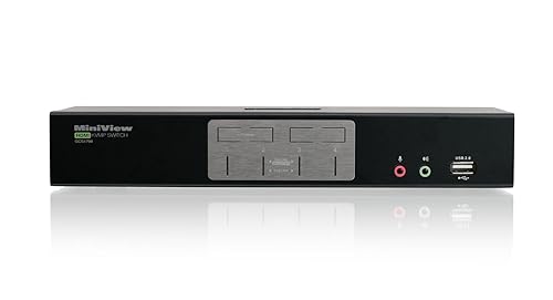 IOGEAR 4-Port HDMI Multimedia KVM Switch with Audio, USB 2.0 Hub and HDMI KVM w/Full Set of Cables, (GCS1794 TAA Compliant)