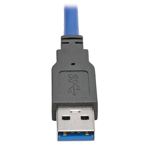 Tripp Lite USB 3.0 Superspeed Panel Mount Type-A Extension Cable M/F 1' (U324-001-APM), Black/Blue