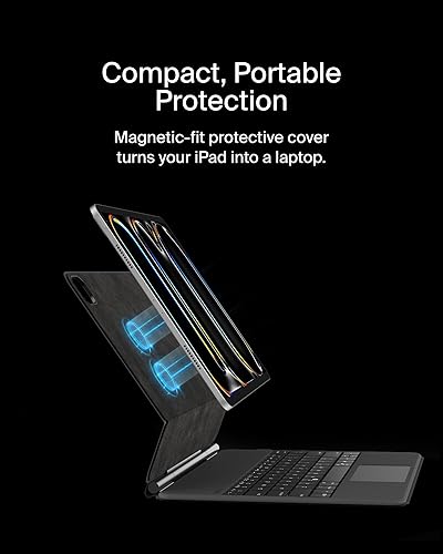 Belkin Pro Keyboard Case w/Magnetic Stand, Backlit Bluetooth Keyboard, Multi-Gesture Controls, Magnetic Apple Pencil Storage Compatibility, & Multimedia Keys for iPad Pro 13 (M4) - Black