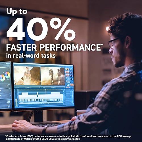 New 2024 Crucial T705 2TB PCIe Gen5 NVMe M.2 SSD - Up to 14,500 MB/s - Game Ready - Internal Solid State Drive (PC) - +1mo Adobe CC - CT2000T705SSD3 2TB T705