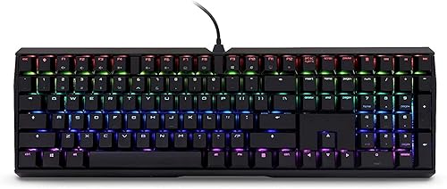 Cherry MX Board 3.0 S Wired Gamer Mechanical Keyboard with Aluminum Housing - MX Red Switches (Slight Clicky) for Gaming and Office - Customizable RGB Backlighting - Full Size - Black Black W/Red Switch