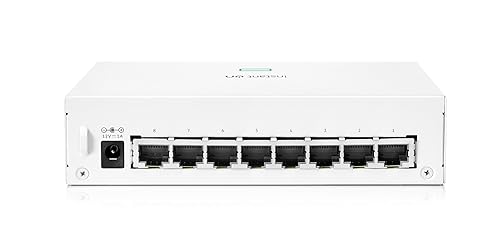 HPE Networking Instant On Switch Series 1430 8-Port Gb Unmanaged Layer 2 Ethernet Switch | 8X 1G | Fan-Less | US Cord (R8R45A#ABA) 8G