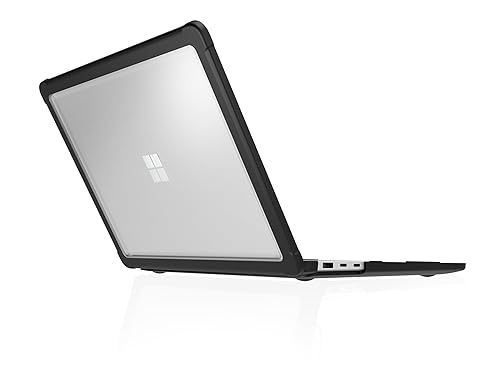 STM Dux Case for Microsoft Surface Laptop 7th Edition – Slim Rugged Protective Shell with Transparent Back, Non-Slip Feet, Open-Hinge Cooling, TPU Clip-On Design – Fits Fabric & Metal Keyboards