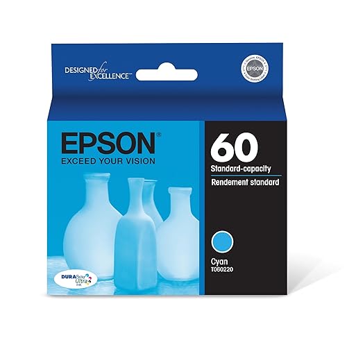 Epson 60 DURABrite Ultra Standard Capacity Ink Cartridge, Cyan (T060220)