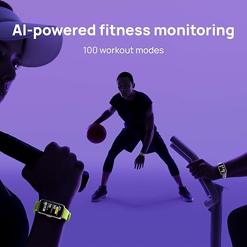 HUAWEI Band 10 Smartwatch with AI-Powered Fitness Monitoring, Pro-Level Sleep Analysis, Emotional Wellbeing Assistant, Ultra-Accurate Swimming Data, Fast Charging, Compatible with iOS Android, Black Black Band 10