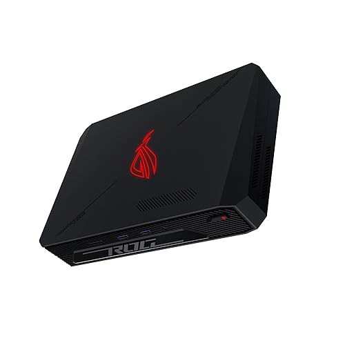 ROG NUC 970 Full System Mini PC with Intel 14th Gen Core Ultra 9 185H, NVIDIA GeForce RTX 4070 Discrete Graphics, 32GB DDR5 RAM, 1TB PCIe G4x4 NVMe SSD, Win 11, ARGB Lighting, Vertical Stand Included