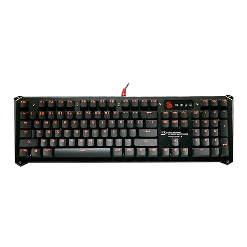 Light Strike LK Optical Gaming Keyboard – Orange LED Backlit – LK Blue Tactile Switch - Black (B840)
