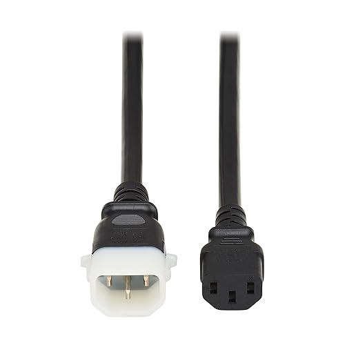Tripp Lite Series PDU Power Cords C13 to P-Lock C14 Heavy-Duty 15A 250V 14 AWG 6ft Black 6 Pack (P005-E06-6)