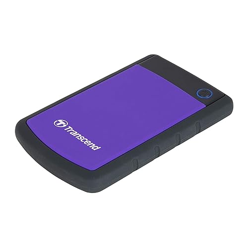 Transcend StoreJet 25H3P External 2 TB USB 3.0 Hard Disk Drive - Black/purple