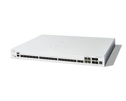 Cisco Catalyst 1300-24XS Managed Switch, 20 Port 10G SFP+, 4x10GE SFP+ Combo, Limited Lifetime Protection (C1300-24XS)