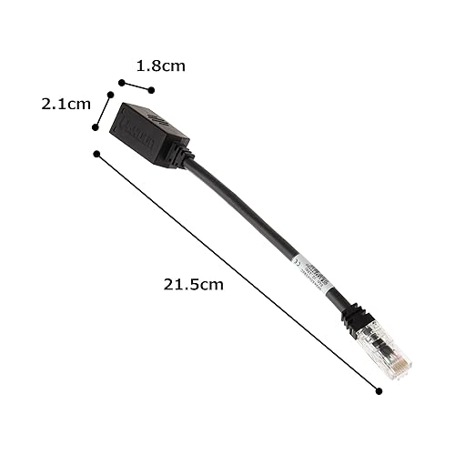 Panduit Break-Away - Patch adapter - RJ-45 (M) to RJ-45 (M) - 8 in - UTP - CAT 6a - molded - black