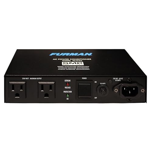 Furman AC-215A Compact Power Conditioner with Auto-Resetting Voltage Protection - Black